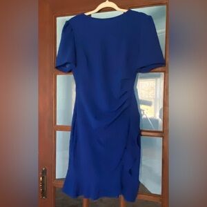 Classic Royal Blue Short-Sleeve Dress